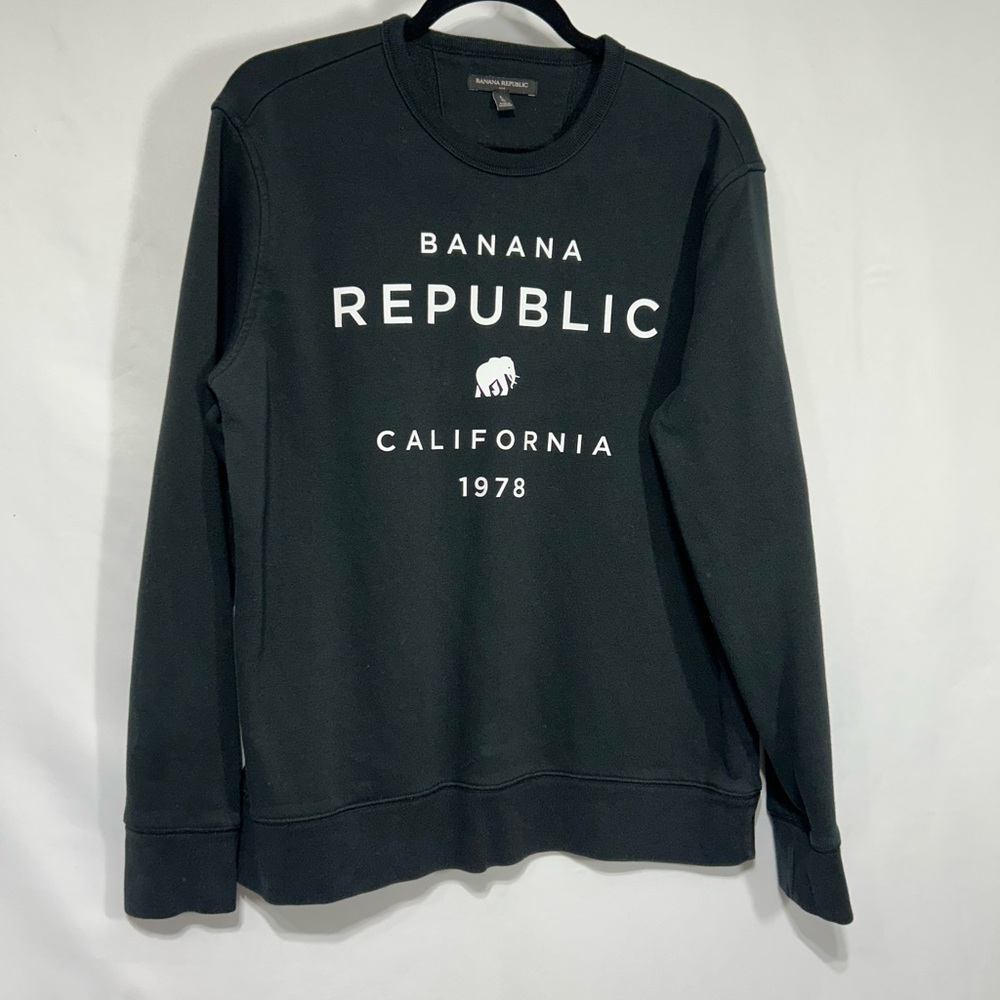 Banana Republic Black Crewneck Men's Sweater